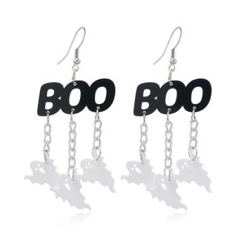 halloween one pair acrylic letter chain ghostearrings(length:7.8cm)