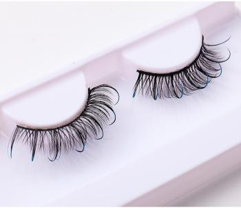 Halloween one pairs synthetic curly cross false eyelashes(length:32mm)