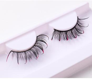 Halloween one pairs cross curly synthetic false eyelashes(length:32mm)