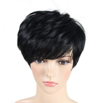 one pc synthetic fluffy and manageable short wigs(length:4 inch)