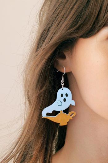 one pair halloween funny magic lamp ghost acrylic earrings(length:6.7cm)