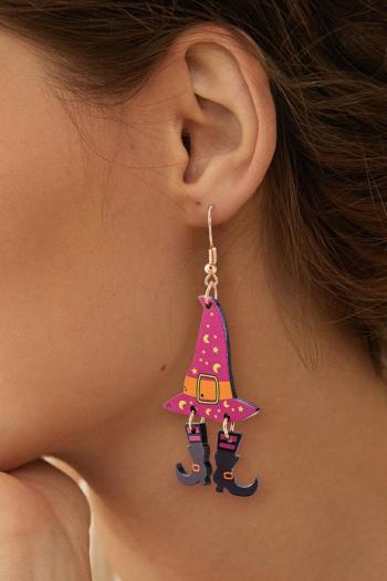 one pair witch hat boots earrings(length:7.3cm)