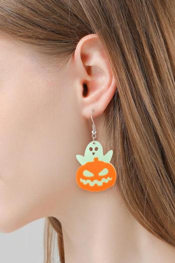 one pair ghost pumpkin earrings(length:5.8cm)