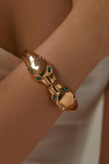 one pc cheetah design rhinestone bracelets(length:7.55cm)