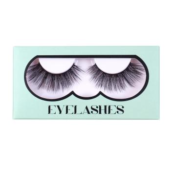 one pair synthetic daily cross thick fake eyelashes with box(length:35mm)