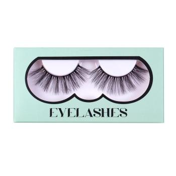 one pair synthetic cross fake eyelashes with box(length:35mm) #1#