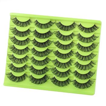 fourteen pair synthetic cross thick curly fake eyelashes with box(length:35mm)