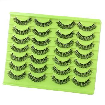 fourteen pair synthetic curly fake eyelashes with box(length:35mm) #3#