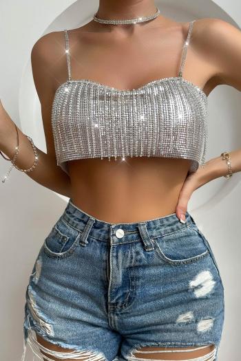 sexy metal chain sequins rhinestones sling vest body chain(only body chain)