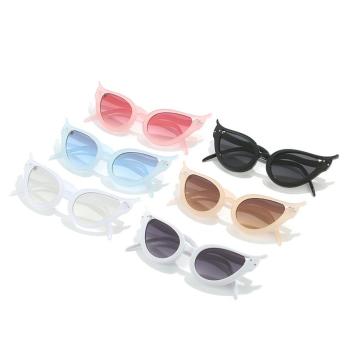 one pc stylish 6 colors snake shape frame rhinestone decor sunglasses