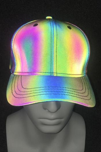 one pc stylish hip-hop reflective adjustable baseball cap 58cm