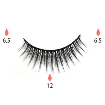 three pair with magnetic eye lasting magnetic fake eyelashes with box#5(length:32mm)