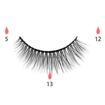 three pair with magnetic eye lasting magnetic fake eyelashes with box#7(length:32mm)