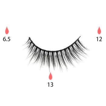 three pair with magnetic eye lasting magnetic fake eyelashes with box#12(length:32mm)