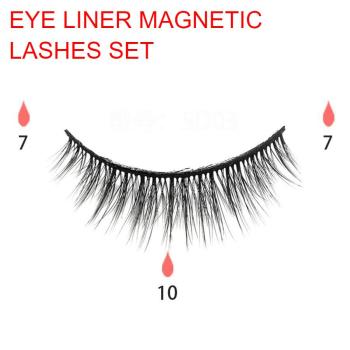 three pair with magnetic eyeliner magnetic fake eyelashes set with box