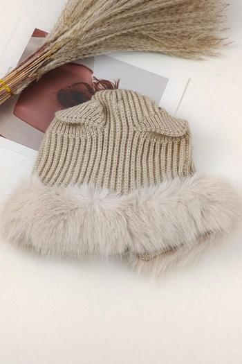 one pc stylish new 5 colors feather decor knitted beanie 56-58cm