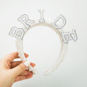 one pc stylish new bride pearl decor hair hoop(width:2..8cm)