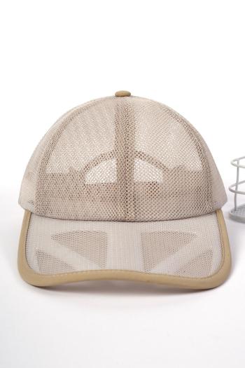 one pc stylish cutout fishnet velcro adjustable baseball cap 58cm