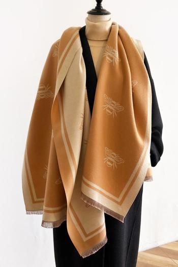 one pc stylish new bee pattern imitation cashmere warm scarf 65*185cm