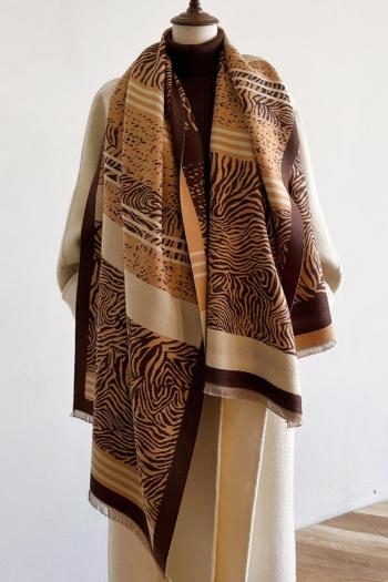 one pc stylish new contrast color zebra imitation cashmere warm scarf 65*185cm
