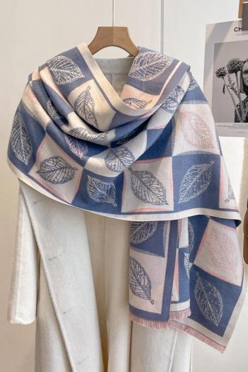 one pc stylish new 4 colors leaf pattern imitation cashmere warm scarf 65*185cm