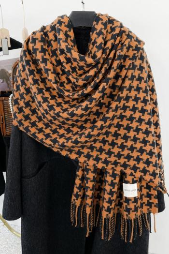 one pc stylish 6 colors contrast color imitation cashmere warm scarf 70*205cm