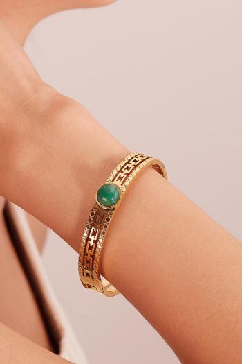 one pc stylish new turquoise decor stainless steel bracelet(length:17cm)