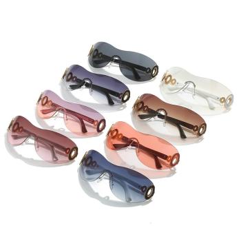 one pc stylish new 8 colors frameless uv protection sunglasses