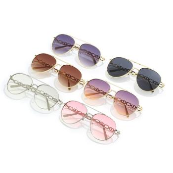 one pc stylish new 6 colors metal round frame uv protection sunglasses