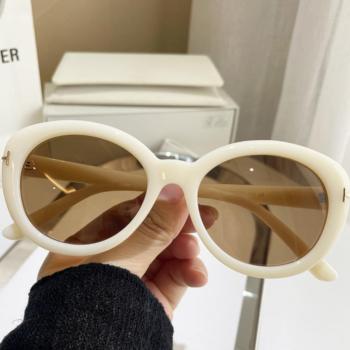 One pc stylish new 6 colors round plastic frame polarized sunglasses