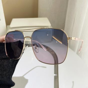 One pc stylish new 5 colors metal square big frame polarized sunglasses