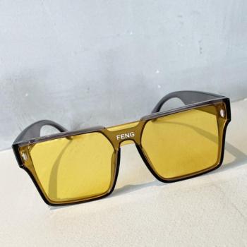 One pc stylish new 6 colors square big plastic frame uv protection sunglasses