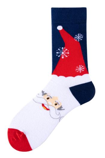 one pair stylish christmas cartoon patterns cotton crew socks#5