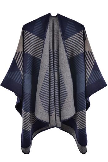 one pc geometric stripe contrast color imitation cashmere warm scarf 130*150cm