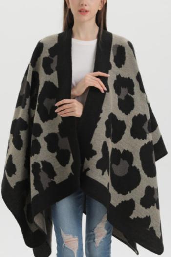 one pc stylish leopard imitation cashmere warm scarf 130*150cm