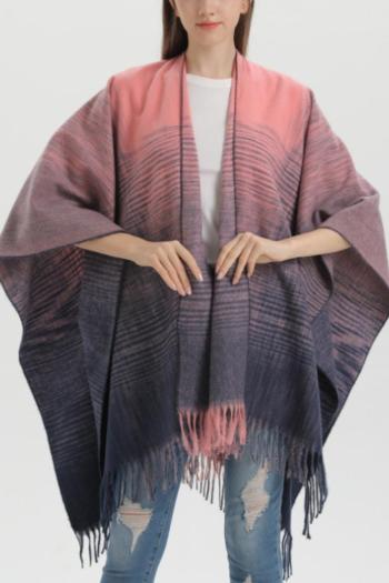 one pc 6 colors gradient color tassel imitation cashmere warm scarf 130*150cm