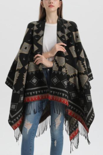 one pc new stylish geometric tassel imitation cashmere warm scarf 130*150cm
