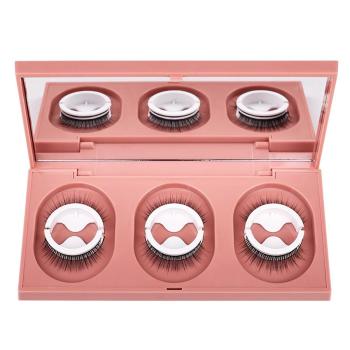 three pair with glue strip natural simulation daily fake eyelashes with box#4