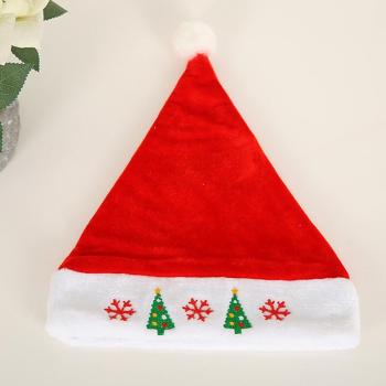 one pc stylish new snowflake embroidery christmas hat 30*37cm