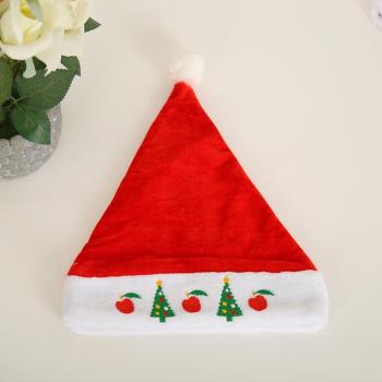 one pc stylish new apple embroidery christmas hat 30*37cm