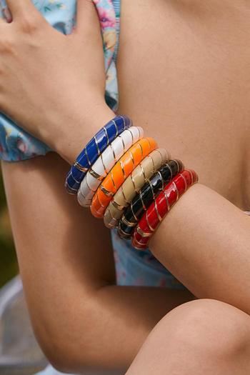 one pc 5 colors colorful oil dripping open design alloy bracelet(width:1.31cm)