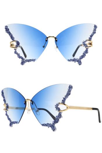 one pc stylish new 7 colors rhinestone decor butterfly uv protection sunglasses