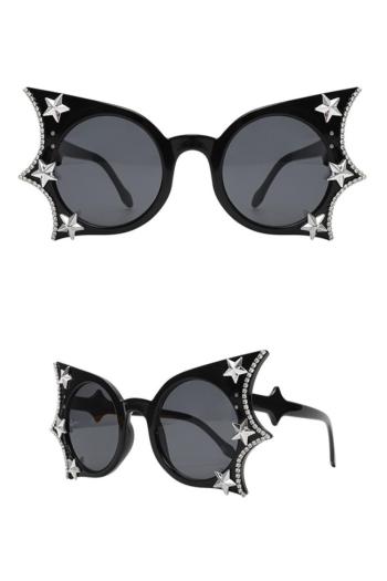 one pc stylish new 6 colors rhinestone bat frame uv protection sunglasses
