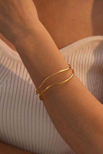 one pc stylish irregular stainless simple open design  bracelet(width:1.85cm)