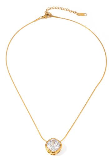 one pc stylish hollow out stainless all match necklace(length:40+5cm)