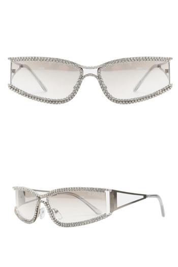 one pc stylish new 5 colors hollow design rhinestone decor sunglasses