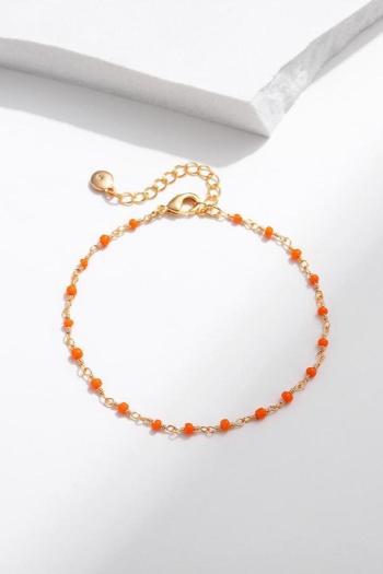 one pc stylish orange fine beads simple bracelet(width:0.2cm)