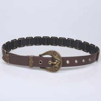 one pc stylish new solid color pu alloy buckle belt(length:106cm, width:2.7cm)