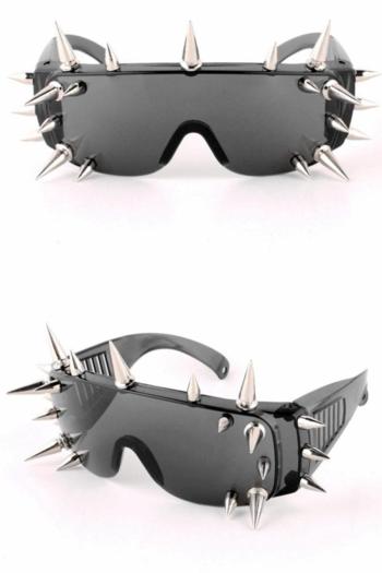 one pc punk new rivet decor uv protection sunglasses