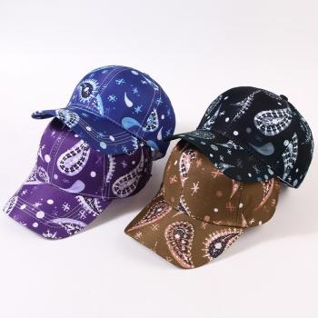 one pc stylish new 4 colors paisley batch printing baseball cap 54-59cm